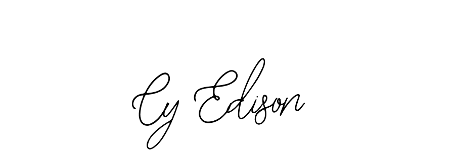 Bearetta-2O07w is a professional signature style that is perfect for those who want to add a touch of class to their signature. It is also a great choice for those who want to make their signature more unique. Get Cy Edison name to fancy signature for free. Cy Edison signature style 12 images and pictures png