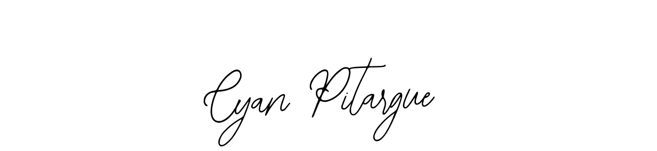 The best way (Bearetta-2O07w) to make a short signature is to pick only two or three words in your name. The name Cyan Pitargue include a total of six letters. For converting this name. Cyan Pitargue signature style 12 images and pictures png