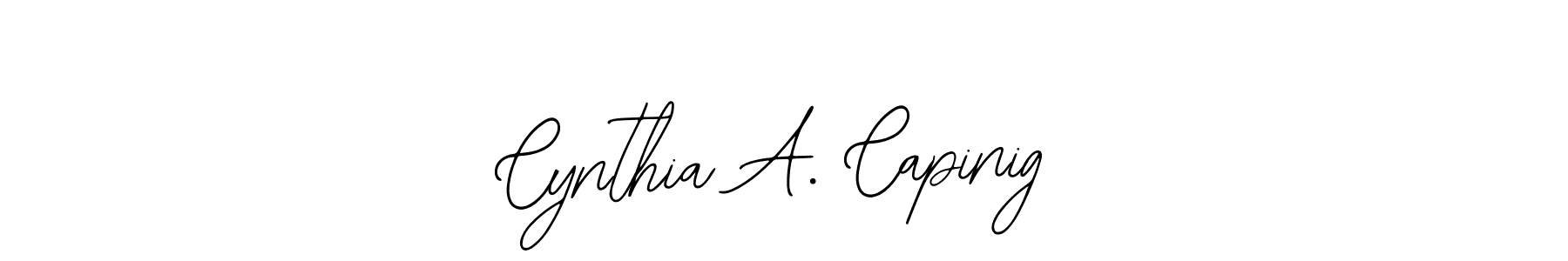 Bearetta-2O07w is a professional signature style that is perfect for those who want to add a touch of class to their signature. It is also a great choice for those who want to make their signature more unique. Get Cynthia A. Capinig name to fancy signature for free. Cynthia A. Capinig signature style 12 images and pictures png