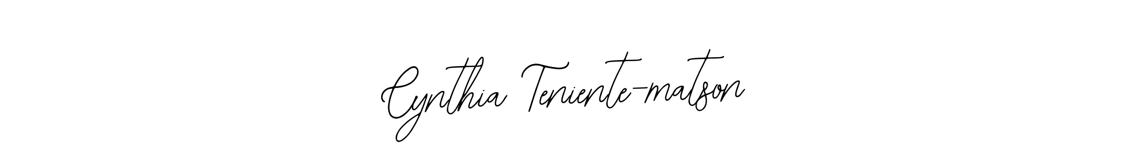 The best way (Bearetta-2O07w) to make a short signature is to pick only two or three words in your name. The name Cynthia Teniente-matson include a total of six letters. For converting this name. Cynthia Teniente-matson signature style 12 images and pictures png