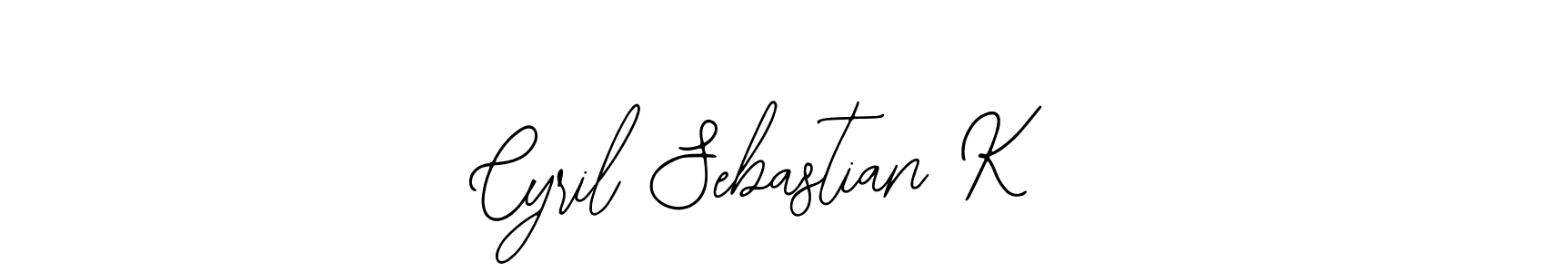 Bearetta-2O07w is a professional signature style that is perfect for those who want to add a touch of class to their signature. It is also a great choice for those who want to make their signature more unique. Get Cyril Sebastian K name to fancy signature for free. Cyril Sebastian K signature style 12 images and pictures png