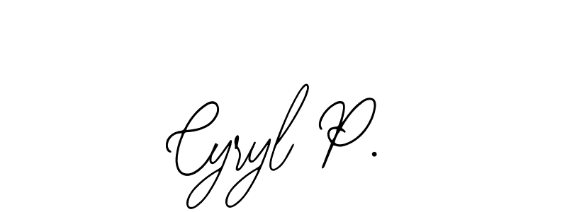 Create a beautiful signature design for name Cyryl P.. With this signature (Bearetta-2O07w) fonts, you can make a handwritten signature for free. Cyryl P. signature style 12 images and pictures png