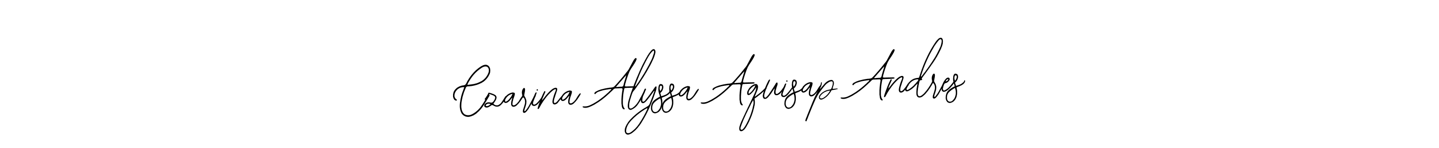 Make a short Czarina Alyssa Aquisap Andres signature style. Manage your documents anywhere anytime using Bearetta-2O07w. Create and add eSignatures, submit forms, share and send files easily. Czarina Alyssa Aquisap Andres signature style 12 images and pictures png