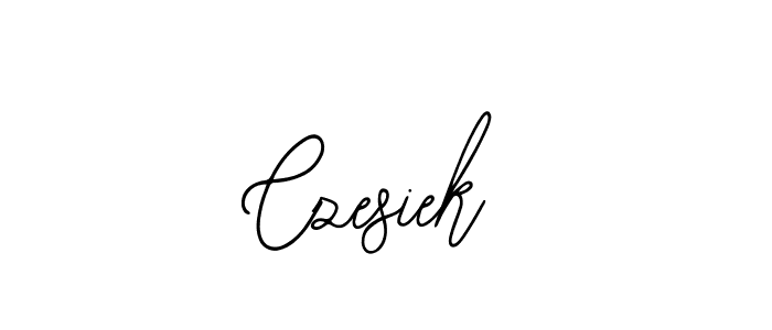 You should practise on your own different ways (Bearetta-2O07w) to write your name (Czesiek) in signature. don't let someone else do it for you. Czesiek signature style 12 images and pictures png