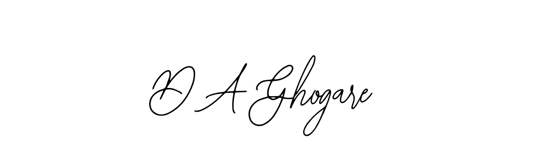 You should practise on your own different ways (Bearetta-2O07w) to write your name (D A Ghogare) in signature. don't let someone else do it for you. D A Ghogare signature style 12 images and pictures png