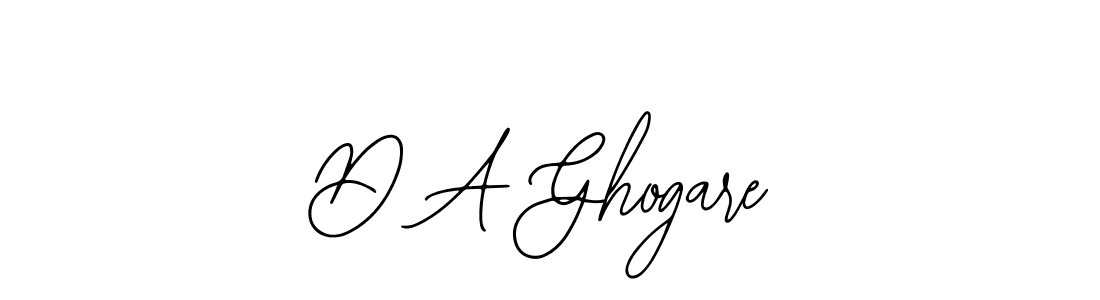 You should practise on your own different ways (Bearetta-2O07w) to write your name (D A Ghogare) in signature. don't let someone else do it for you. D A Ghogare signature style 12 images and pictures png