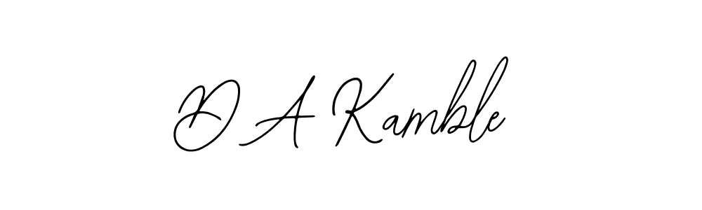 Make a beautiful signature design for name D A Kamble. With this signature (Bearetta-2O07w) style, you can create a handwritten signature for free. D A Kamble signature style 12 images and pictures png