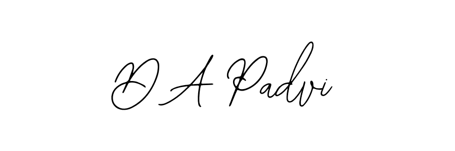 Create a beautiful signature design for name D A Padvi. With this signature (Bearetta-2O07w) fonts, you can make a handwritten signature for free. D A Padvi signature style 12 images and pictures png