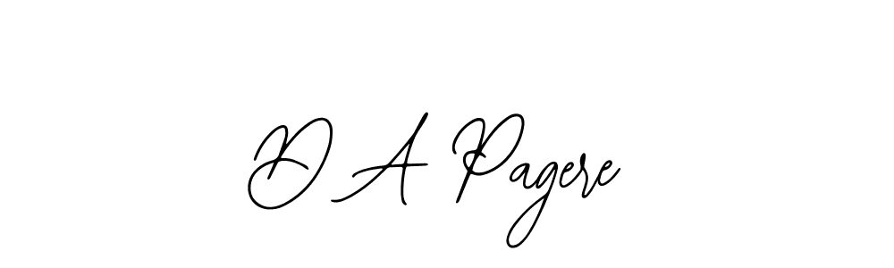 Bearetta-2O07w is a professional signature style that is perfect for those who want to add a touch of class to their signature. It is also a great choice for those who want to make their signature more unique. Get D A Pagere name to fancy signature for free. D A Pagere signature style 12 images and pictures png