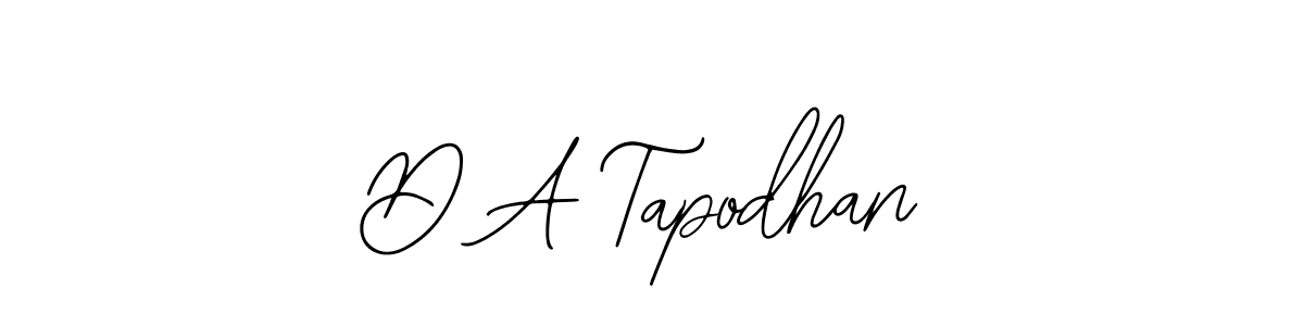 if you are searching for the best signature style for your name D A Tapodhan. so please give up your signature search. here we have designed multiple signature styles  using Bearetta-2O07w. D A Tapodhan signature style 12 images and pictures png