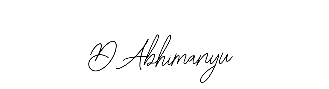 Design your own signature with our free online signature maker. With this signature software, you can create a handwritten (Bearetta-2O07w) signature for name D Abhimanyu. D Abhimanyu signature style 12 images and pictures png