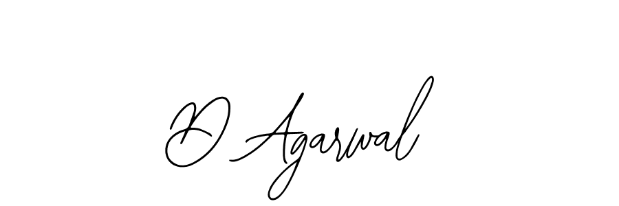 How to make D Agarwal name signature. Use Bearetta-2O07w style for creating short signs online. This is the latest handwritten sign. D Agarwal signature style 12 images and pictures png