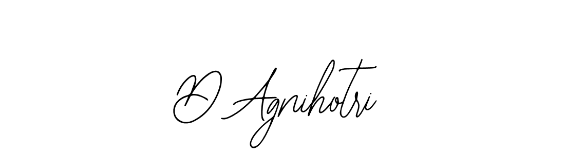Design your own signature with our free online signature maker. With this signature software, you can create a handwritten (Bearetta-2O07w) signature for name D Agnihotri. D Agnihotri signature style 12 images and pictures png