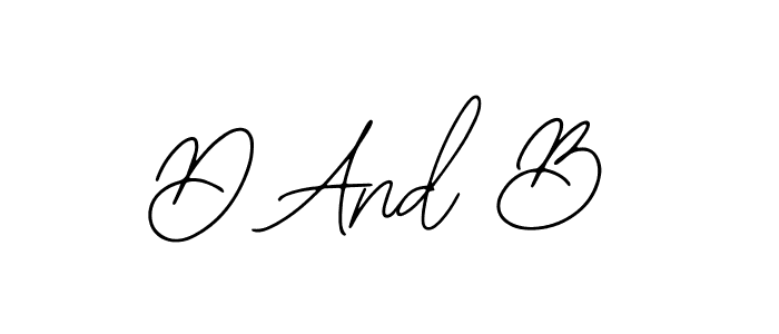 Also You can easily find your signature by using the search form. We will create D And B name handwritten signature images for you free of cost using Bearetta-2O07w sign style. D And B signature style 12 images and pictures png