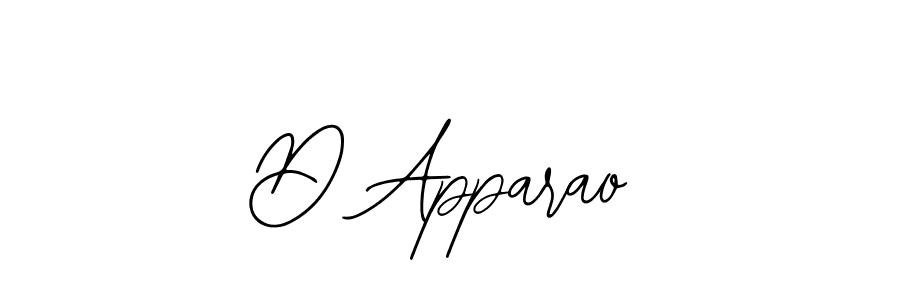 Design your own signature with our free online signature maker. With this signature software, you can create a handwritten (Bearetta-2O07w) signature for name D Apparao. D Apparao signature style 12 images and pictures png