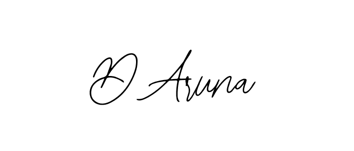 Design your own signature with our free online signature maker. With this signature software, you can create a handwritten (Bearetta-2O07w) signature for name D Aruna. D Aruna signature style 12 images and pictures png