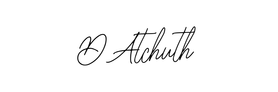 if you are searching for the best signature style for your name D Atchuth. so please give up your signature search. here we have designed multiple signature styles  using Bearetta-2O07w. D Atchuth signature style 12 images and pictures png