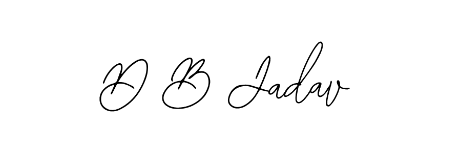 The best way (Bearetta-2O07w) to make a short signature is to pick only two or three words in your name. The name D B Jadav include a total of six letters. For converting this name. D B Jadav signature style 12 images and pictures png