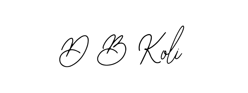 Make a beautiful signature design for name D B Koli. With this signature (Bearetta-2O07w) style, you can create a handwritten signature for free. D B Koli signature style 12 images and pictures png