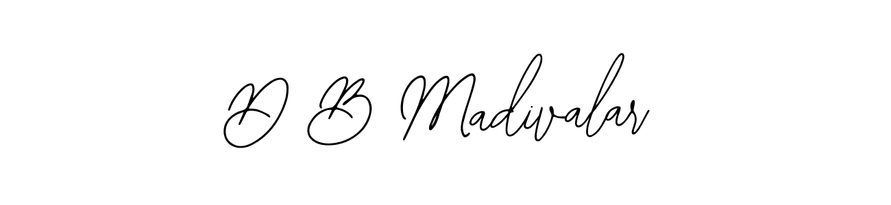 You should practise on your own different ways (Bearetta-2O07w) to write your name (D B Madivalar) in signature. don't let someone else do it for you. D B Madivalar signature style 12 images and pictures png