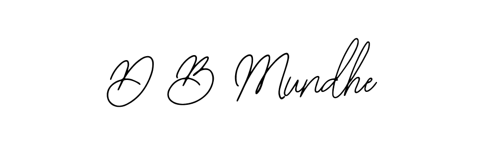 You should practise on your own different ways (Bearetta-2O07w) to write your name (D B Mundhe) in signature. don't let someone else do it for you. D B Mundhe signature style 12 images and pictures png