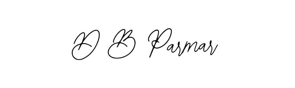 How to make D B Parmar name signature. Use Bearetta-2O07w style for creating short signs online. This is the latest handwritten sign. D B Parmar signature style 12 images and pictures png