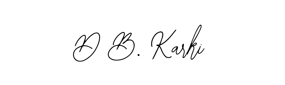 Also we have D B. Karki name is the best signature style. Create professional handwritten signature collection using Bearetta-2O07w autograph style. D B. Karki signature style 12 images and pictures png