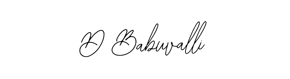How to make D Babuvalli signature? Bearetta-2O07w is a professional autograph style. Create handwritten signature for D Babuvalli name. D Babuvalli signature style 12 images and pictures png