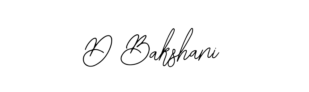 You should practise on your own different ways (Bearetta-2O07w) to write your name (D Bakshani) in signature. don't let someone else do it for you. D Bakshani signature style 12 images and pictures png