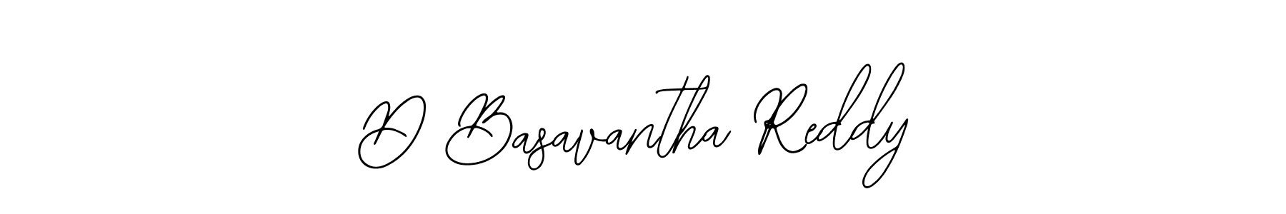 How to make D Basavantha Reddy name signature. Use Bearetta-2O07w style for creating short signs online. This is the latest handwritten sign. D Basavantha Reddy signature style 12 images and pictures png