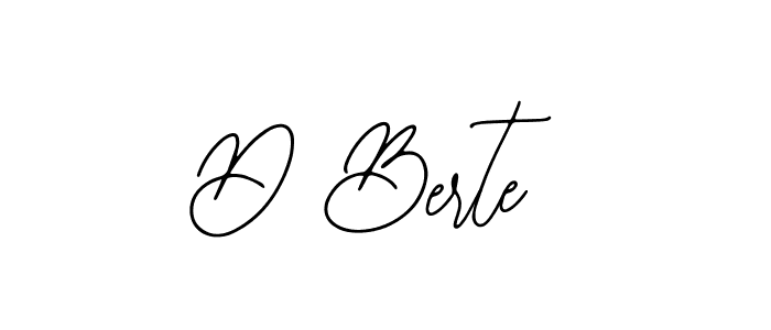 How to make D Berte name signature. Use Bearetta-2O07w style for creating short signs online. This is the latest handwritten sign. D Berte signature style 12 images and pictures png