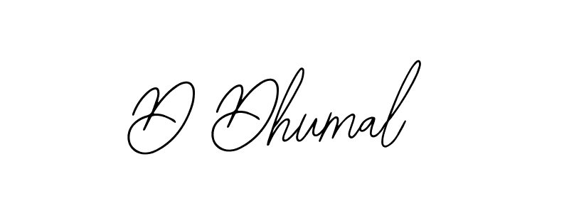 Design your own signature with our free online signature maker. With this signature software, you can create a handwritten (Bearetta-2O07w) signature for name D Dhumal. D Dhumal signature style 12 images and pictures png