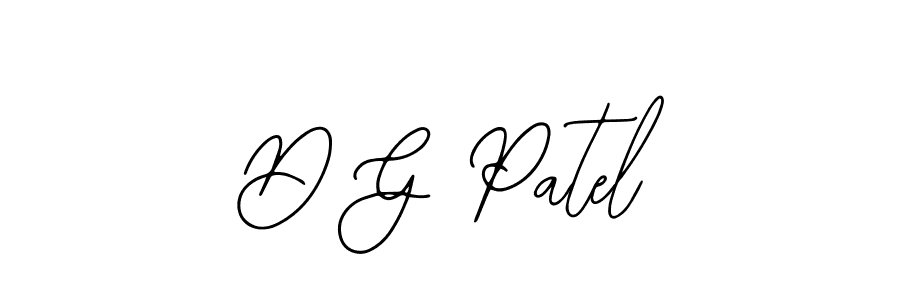 You should practise on your own different ways (Bearetta-2O07w) to write your name (D G Patel) in signature. don't let someone else do it for you. D G Patel signature style 12 images and pictures png
