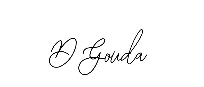You should practise on your own different ways (Bearetta-2O07w) to write your name (D Gouda) in signature. don't let someone else do it for you. D Gouda signature style 12 images and pictures png