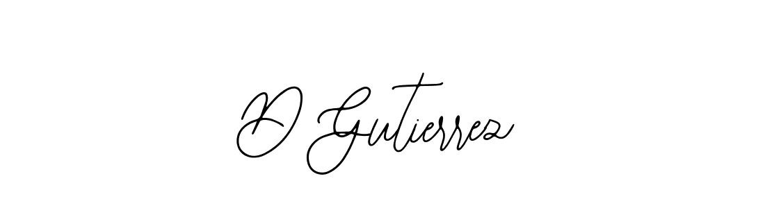 You should practise on your own different ways (Bearetta-2O07w) to write your name (D Gutierrez) in signature. don't let someone else do it for you. D Gutierrez signature style 12 images and pictures png