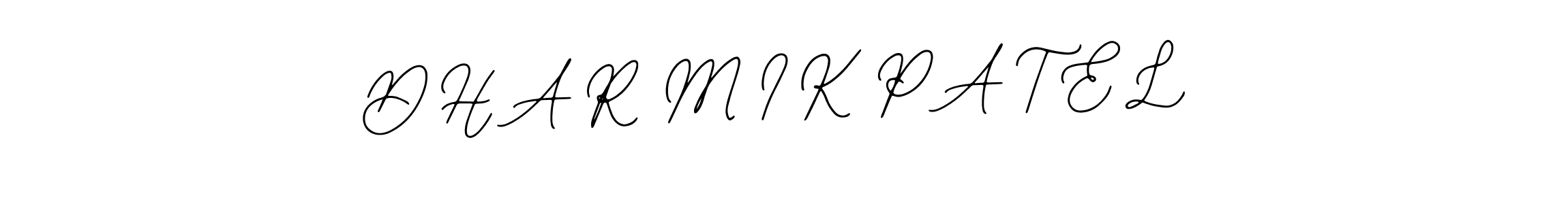 This is the best signature style for the D H A R M I K P A T E L name. Also you like these signature font (Bearetta-2O07w). Mix name signature. D H A R M I K P A T E L signature style 12 images and pictures png
