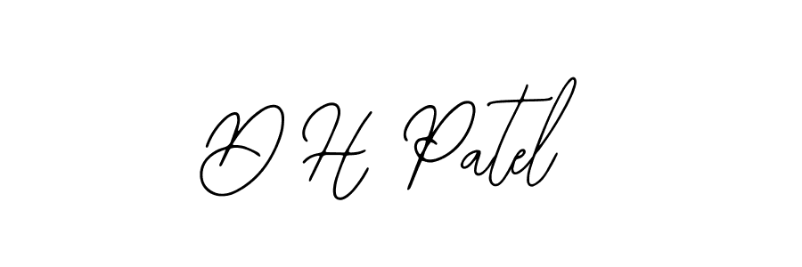 How to make D H Patel name signature. Use Bearetta-2O07w style for creating short signs online. This is the latest handwritten sign. D H Patel signature style 12 images and pictures png