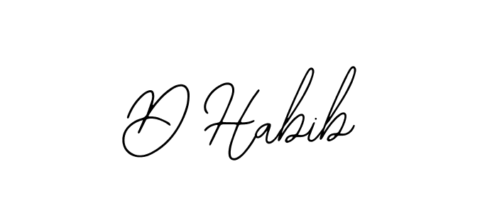 You should practise on your own different ways (Bearetta-2O07w) to write your name (D Habib) in signature. don't let someone else do it for you. D Habib signature style 12 images and pictures png