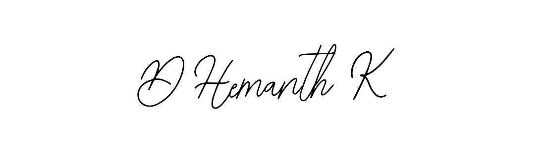 You should practise on your own different ways (Bearetta-2O07w) to write your name (D Hemanth K) in signature. don't let someone else do it for you. D Hemanth K signature style 12 images and pictures png