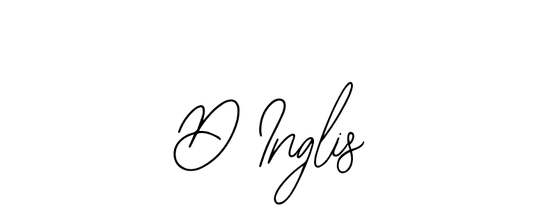 You should practise on your own different ways (Bearetta-2O07w) to write your name (D Inglis) in signature. don't let someone else do it for you. D Inglis signature style 12 images and pictures png