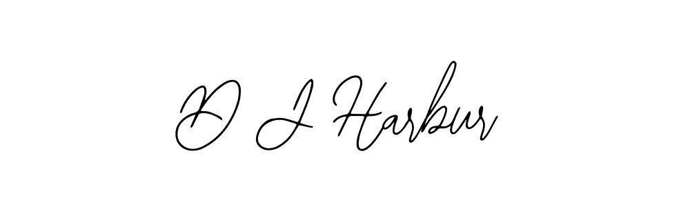 Make a beautiful signature design for name D J Harbur. With this signature (Bearetta-2O07w) style, you can create a handwritten signature for free. D J Harbur signature style 12 images and pictures png