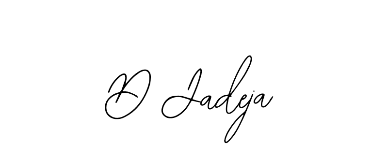 You should practise on your own different ways (Bearetta-2O07w) to write your name (D Jadeja) in signature. don't let someone else do it for you. D Jadeja signature style 12 images and pictures png