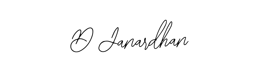 How to make D Janardhan name signature. Use Bearetta-2O07w style for creating short signs online. This is the latest handwritten sign. D Janardhan signature style 12 images and pictures png