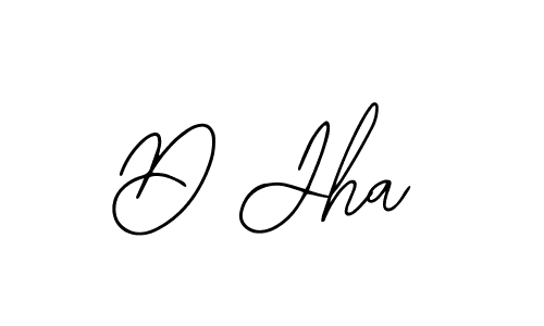 How to make D Jha name signature. Use Bearetta-2O07w style for creating short signs online. This is the latest handwritten sign. D Jha signature style 12 images and pictures png