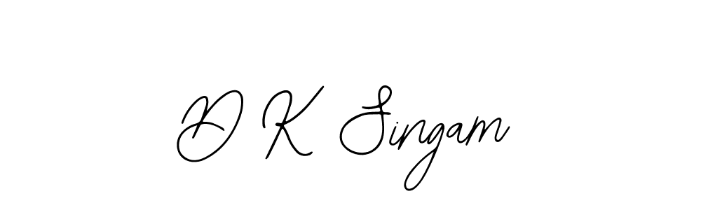 The best way (Bearetta-2O07w) to make a short signature is to pick only two or three words in your name. The name D K Singam include a total of six letters. For converting this name. D K Singam signature style 12 images and pictures png