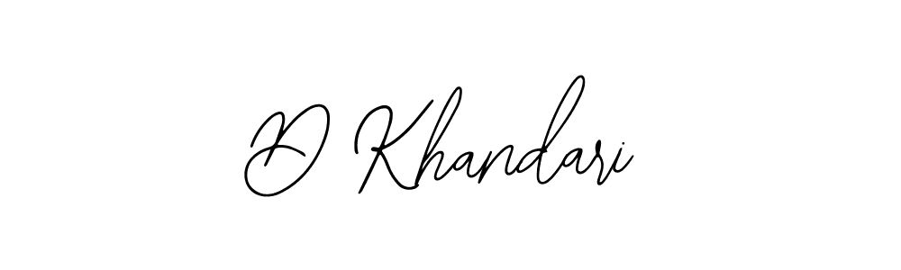 How to make D Khandari name signature. Use Bearetta-2O07w style for creating short signs online. This is the latest handwritten sign. D Khandari signature style 12 images and pictures png
