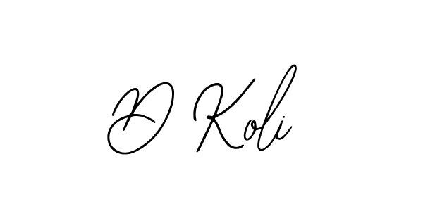 How to make D Koli signature? Bearetta-2O07w is a professional autograph style. Create handwritten signature for D Koli name. D Koli signature style 12 images and pictures png