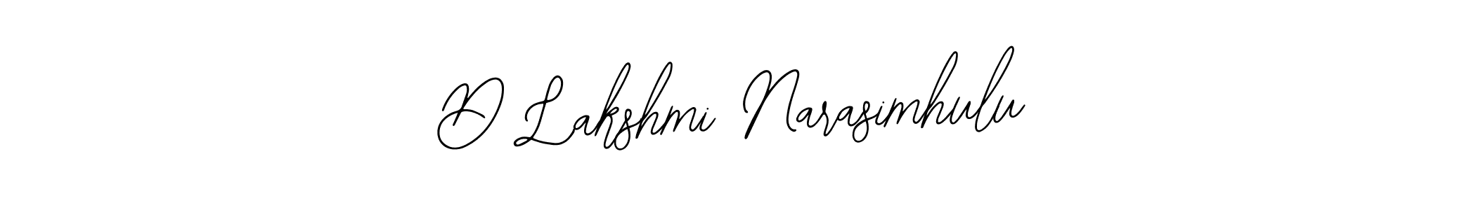 How to make D Lakshmi Narasimhulu signature? Bearetta-2O07w is a professional autograph style. Create handwritten signature for D Lakshmi Narasimhulu name. D Lakshmi Narasimhulu signature style 12 images and pictures png