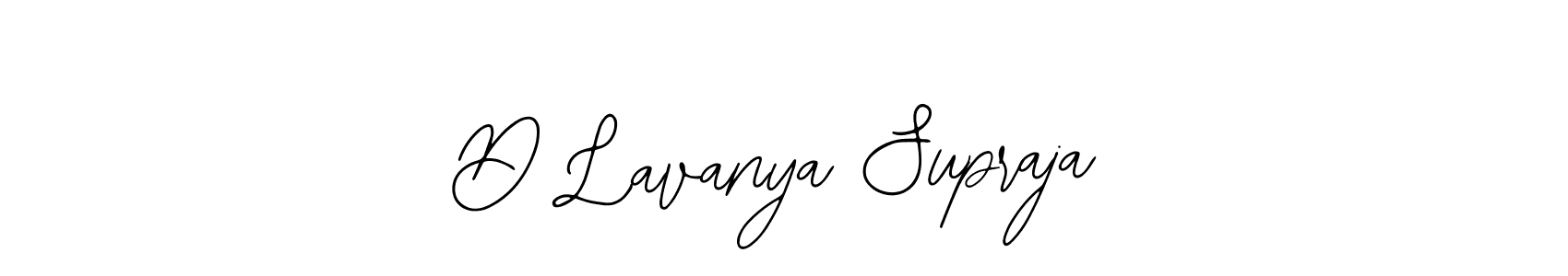 How to make D Lavanya Supraja signature? Bearetta-2O07w is a professional autograph style. Create handwritten signature for D Lavanya Supraja name. D Lavanya Supraja signature style 12 images and pictures png