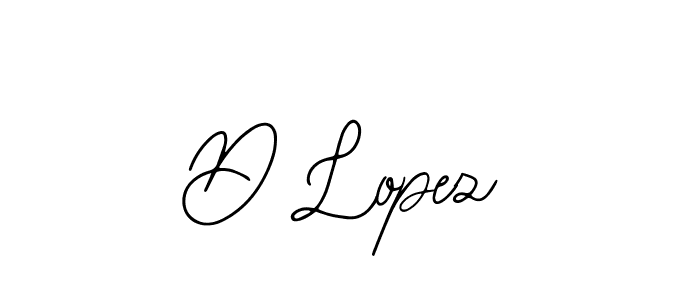 You should practise on your own different ways (Bearetta-2O07w) to write your name (D Lopez) in signature. don't let someone else do it for you. D Lopez signature style 12 images and pictures png